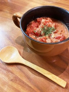 トマト缶で!トマトと卵のスープ&ペンネ-レシピのメイン写真