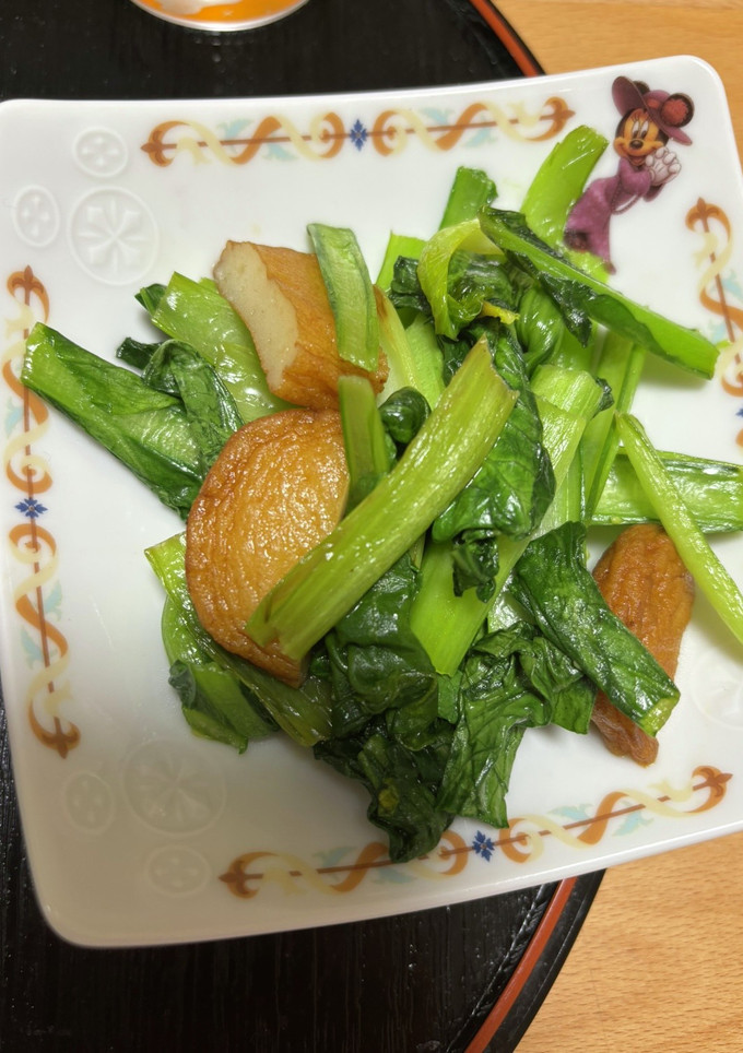 小松菜とさつま揚げの鶏ガラスープ炒め-レシピのメイン写真