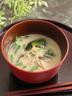 Mg補給!そば湯がおいしいお味噌汁-レシピのメイン写真