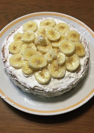ホイップクリームナッペバナナケーキ-レシピのメイン写真