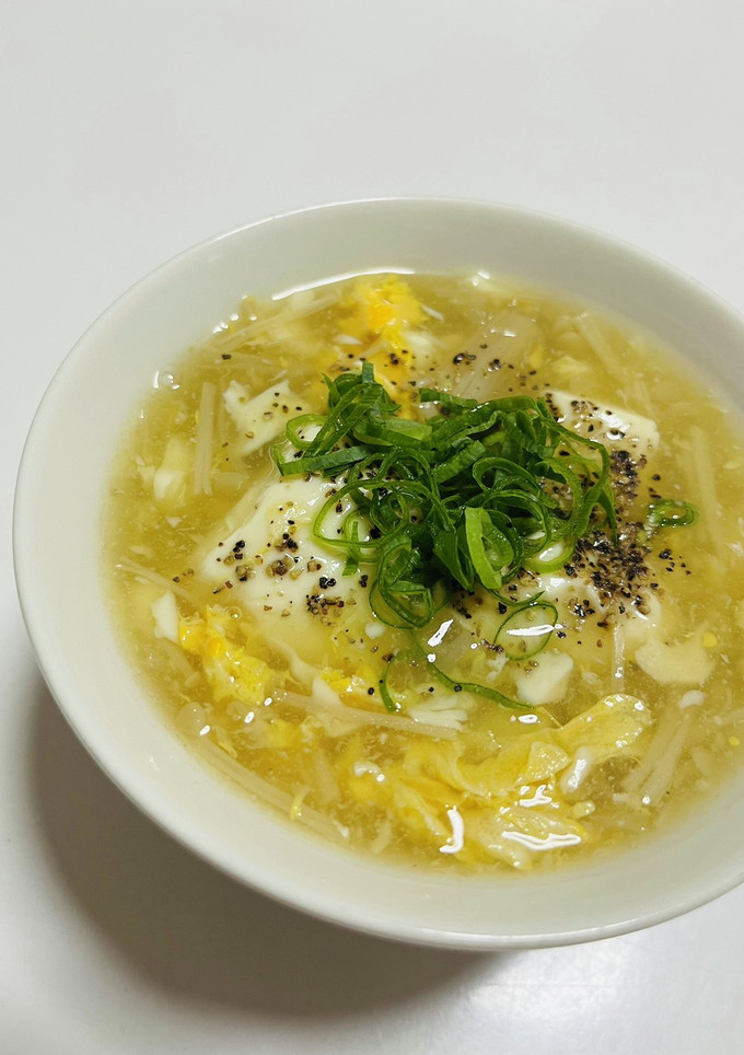 豆腐とえのきのかき玉スープ-レシピのメイン写真