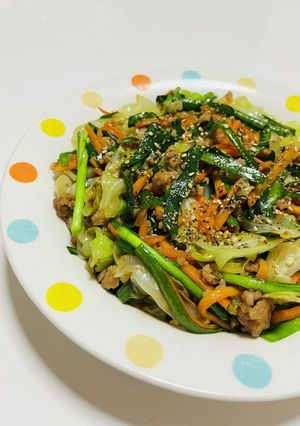 挽肉キャベツのにんにく醤油炒め-レシピのメイン写真