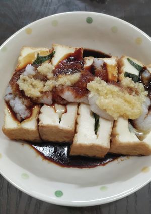 挟み厚揚げ【簡単】【火を使わない】-レシピのメイン写真