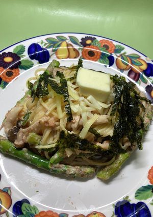 明太子マヨとしめじとネギのパスタ-レシピのメイン写真