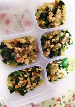離乳食後期 きゅうりほうれん草の納豆和え-レシピのメイン写真