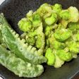 春の味そら豆とスナップエンドウの天ぷら