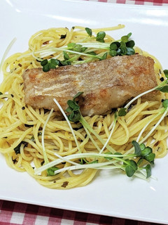 鱈ムニエルと高菜ペペロンチーノパスタ-レシピのメイン写真