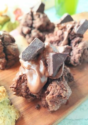 トースター＆ホケミ韓国風スコーンチョコ味-レシピのメイン写真