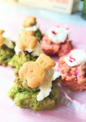 トースター&ホケミ韓国風スコーン抹茶味-レシピのメイン写真