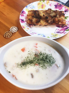 給食の「米粉のホワイトスープ」♡シチュー-レシピのメイン写真