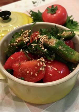 トマトとオクラのコク旨ポン酢和え-レシピのメイン写真