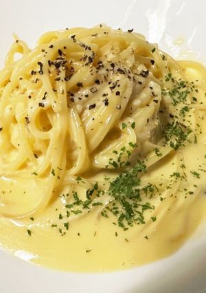 チーズ好きのワンパンカルボナーラ-レシピのメイン写真