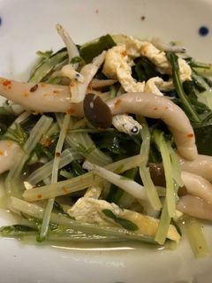 しらすとわかめと水菜の煮浸し-レシピのメイン写真