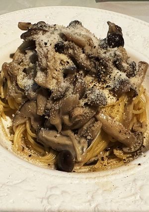 きのこクリームパスタ-レシピのメイン写真