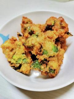 安価な食材で!ピーマンとひき肉のかき揚げ-レシピのメイン写真
