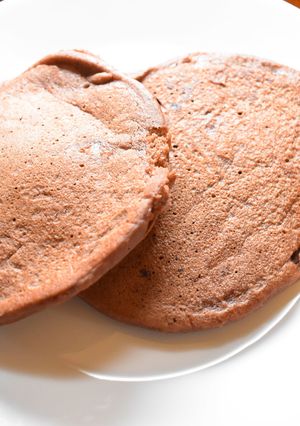 米粉のもちふわココアヨーグルトパンケーキ-レシピのメイン写真