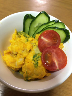 わさび菜入りかぼちゃサラダ-レシピのメイン写真