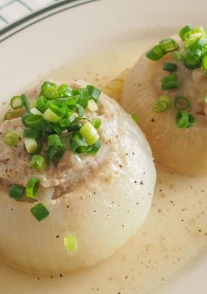 1/2日分の野菜！玉ねぎの肉詰め-レシピのメイン写真