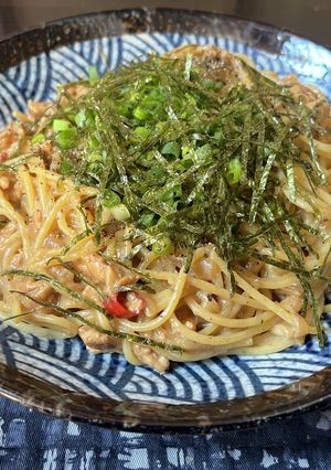 スパゲティ・そば湯のカルボナーラ-レシピのメイン写真