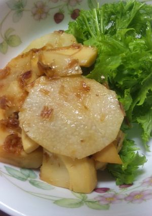 タケノコと長芋のバター醤油炒め-レシピのメイン写真