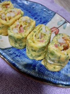 あおさと竹輪の玉子焼き-レシピのメイン写真
