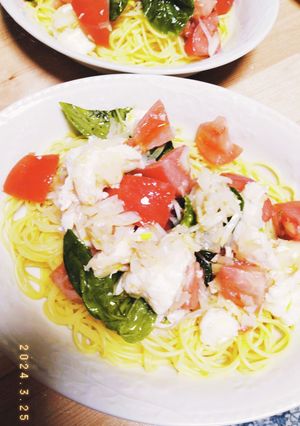 トマトとバジルと生モッツァレラのパスタ☆-レシピのメイン写真