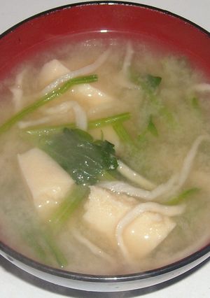 ほうれん草＆切り干し大根＆高野豆腐味噌汁-レシピのメイン写真