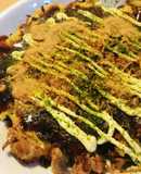 米粉お好み焼き●豚玉モダン焼き