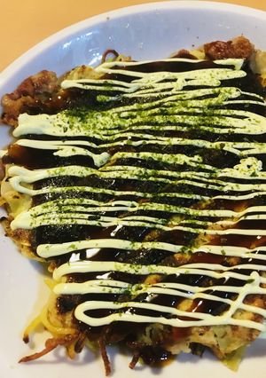 米粉お好み焼き●堅焼き豚玉モダン焼き-レシピのメイン写真