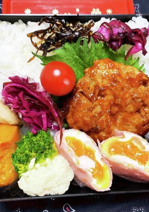 3/26 ﾖｯﾁｬﾝ☆ハンバーグ弁当-レシピのメイン写真