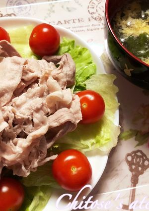包丁要らず♪冷しゃぶ＆わかめスープ-レシピのメイン写真