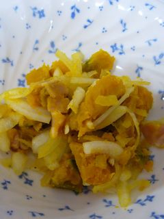 レンジでチンカボチャと新たまねぎのサラダ-レシピのメイン写真