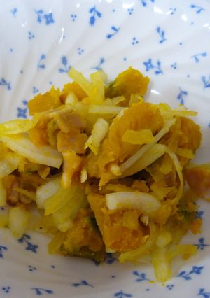 レンジでチンカボチャと新たまねぎのサラダ-レシピのメイン写真