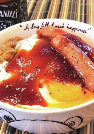 簡単&旨い！朝からBBQソース丼♡-レシピのメイン写真