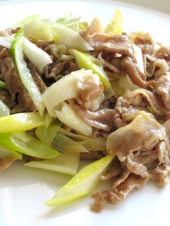 【 豚肩ロースのねぎ塩炒め 〗-レシピのメイン写真