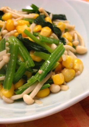 ほうれん草＋えのき＋コーンのクリーム炒め-レシピのメイン写真