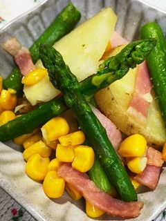 じゃがいもとアスパラ炒め-レシピのメイン写真
