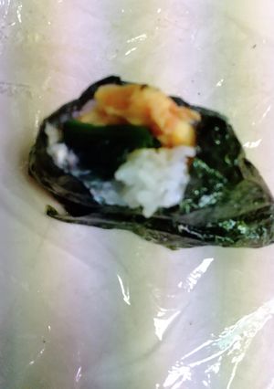 逆三角形海苔の握らないおにぎり-レシピのメイン写真