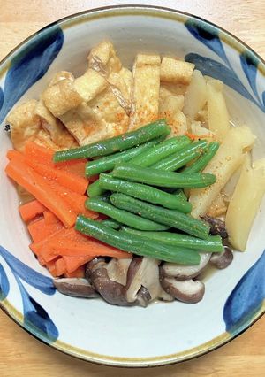 お得な油揚げと人参とジャガ芋のうま煮-レシピのメイン写真