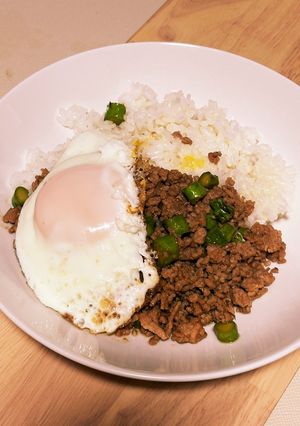 アスパラひき肉-レシピのメイン写真