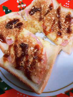 後のせさくさく!ハムカツ?トースト-レシピのメイン写真