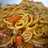 残り物のカレーでスパゲティー