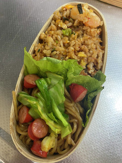 エビ炒飯&レンチン焼きそば弁当-レシピのメイン写真
