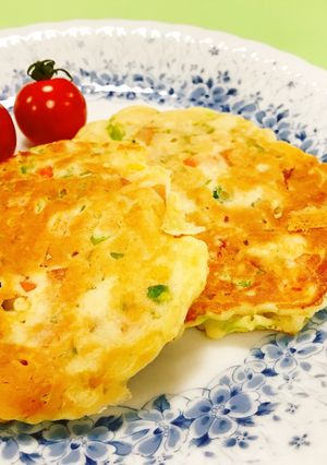春キャベツとハムのパンケーキ-レシピのメイン写真