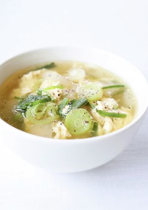 風味が良い【葉にんにくと卵の中華スープ】-レシピのメイン写真