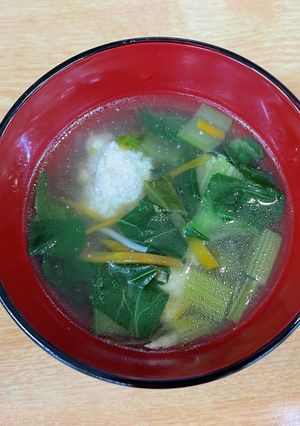ふわふわ豆腐入り肉団子中華スープ-レシピのメイン写真