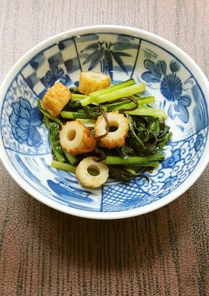 小松菜とちくわの塩昆布炒め-レシピのメイン写真