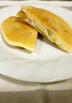 さつまいもとりんごの米粉パンケーキ-レシピのメイン写真