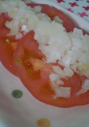 簡単！トマトの新玉ねぎのっけ-レシピのメイン写真