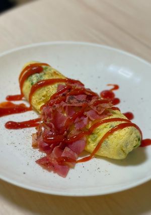 レンジで作るケールとチーズのオムレツ-レシピのメイン写真